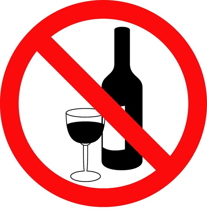 Alcohol vermijden tijdens het gebruik van medicijnen tegen chronische prostatitis