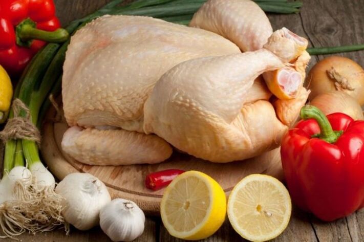 kip en groenten voor prostatitis